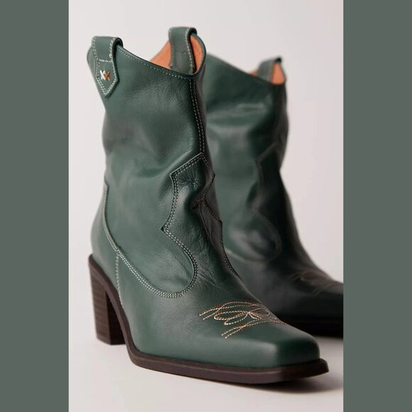 Free People Shoes - Free People Wandering Western Boot in Teal Leather